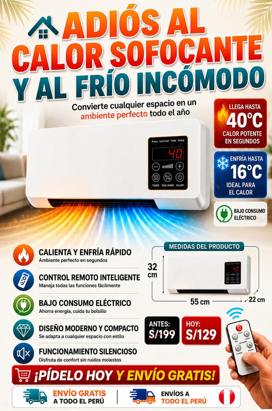 AIRE ACONDICIONADO Y CALEFACTOR GRANDE 2 EN 1